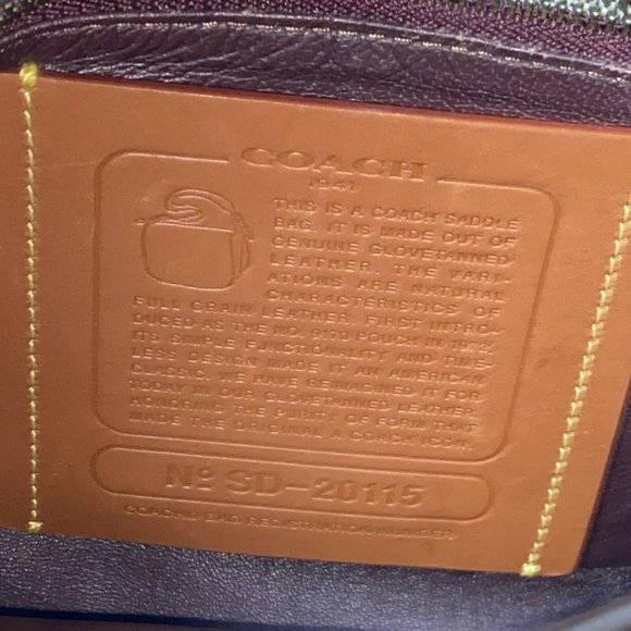 Genuine Coach Crossbody Saddle Bag No SD-20115 Gray Glove Tanned leather - Picture 10 of 12